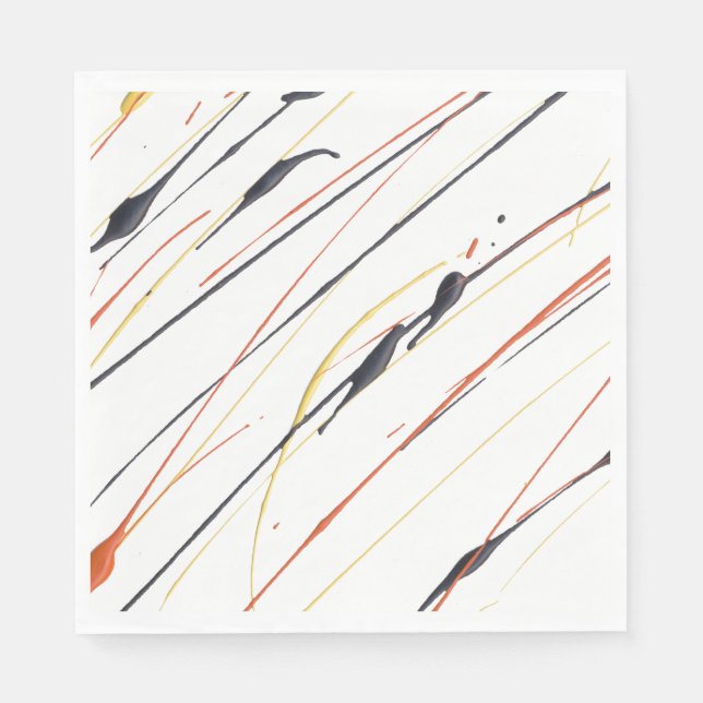 Serviette En Papier Papier de peinture en cuir flamboyant serviettes (Devant)