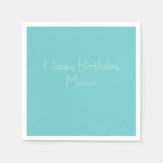 Serviette En Papier Papier de poche turquoise Sky personnalisé