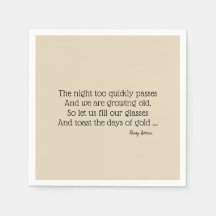 Papier de poésie australien Bush BBQ Napkins