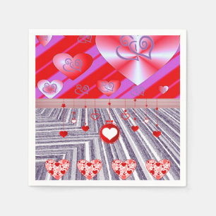 Serviette En Papier Papier de Saint Valentin serviettes