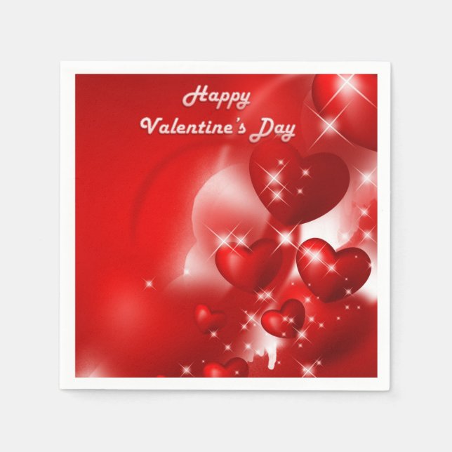 Serviette En Papier Papier de Saint Valentin serviettes (Devant)