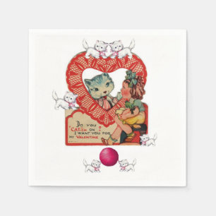 Serviette En Papier Papier de Saint Valentin serviettes