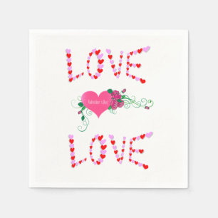 Serviette En Papier Papier de Saint Valentin serviettes