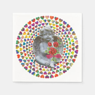 Serviette En Papier Papier de Saint Valentin serviettes, Ange