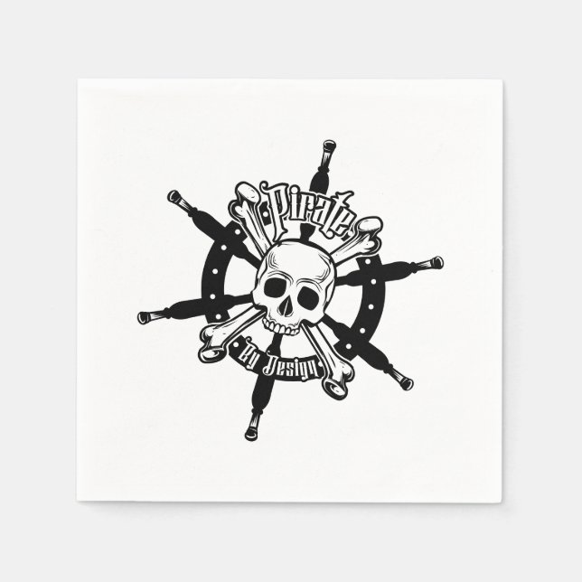 Serviette En Papier Papier de serviette pirate (Devant)