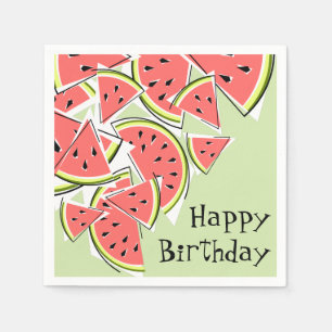 Serviette En Papier Papier de serviettes d'anniversaire Watermelon Gre