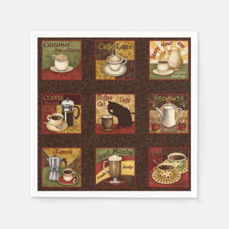 Serviette En Papier Papier de serviettes vintage pour publicités café