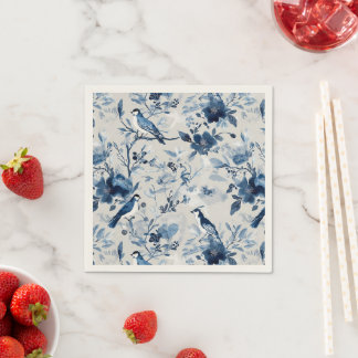 Serviette En Papier Papier de Songbird Chinoiserie d'Hiver en Washi |