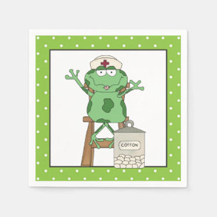 Serviette En Papier Papier de table Nurse Frog