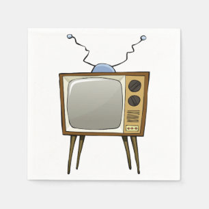 Serviette En Papier Papier de télévision rétro