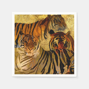 Serviette En Papier Papier de tigres Napkin