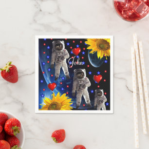 Serviette En Papier Papier de tournesol Astronaut