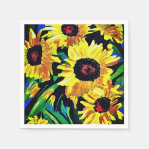 Serviette En Papier Papier de tournesol peint sur mesure