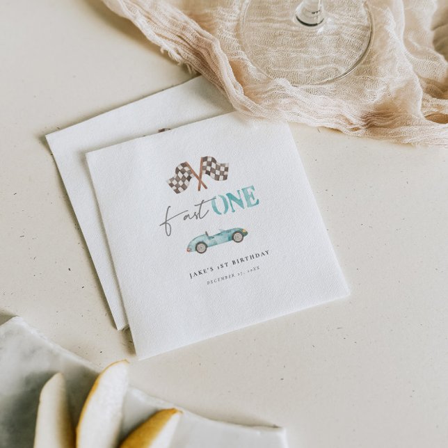 Serviette En Papier Papier de voiture de course rétro adorable Napkin (Créateur téléchargé)