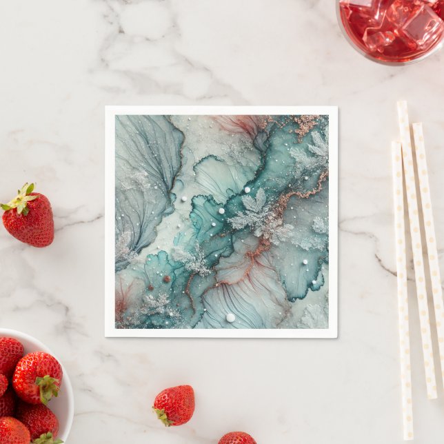 Serviette En Papier Papier découpage à l'encre alcoolique de matinée g (En situation)