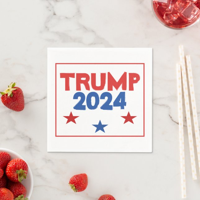 Serviette En Papier Papier d'élection TRUMP 2024 serviettes (En situation)