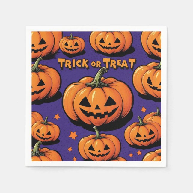 Serviette En Papier Papier d'Halloween (Devant)