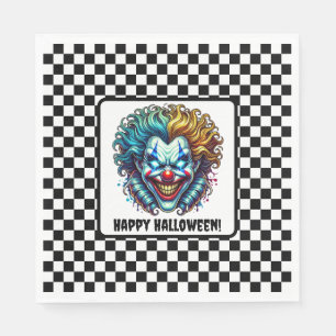 Serviette En Papier Papier d'Halloween Clown déplaisant Carnival Napki