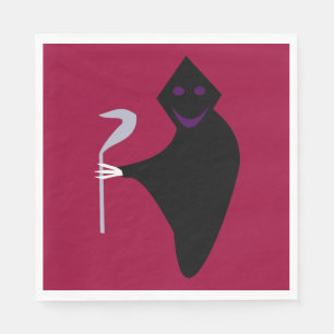 Serviette En Papier Papier d'Halloween faucheuse