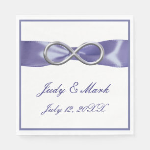 Serviette En Papier Papier d'infinité en argent bleu violet serviettes
