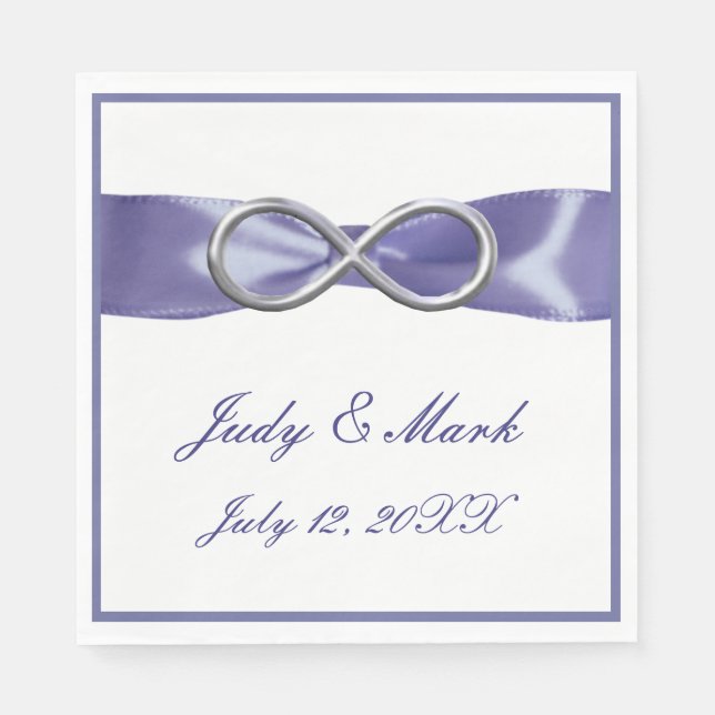 Serviette En Papier Papier d'infinité en argent bleu violet serviettes (Devant)
