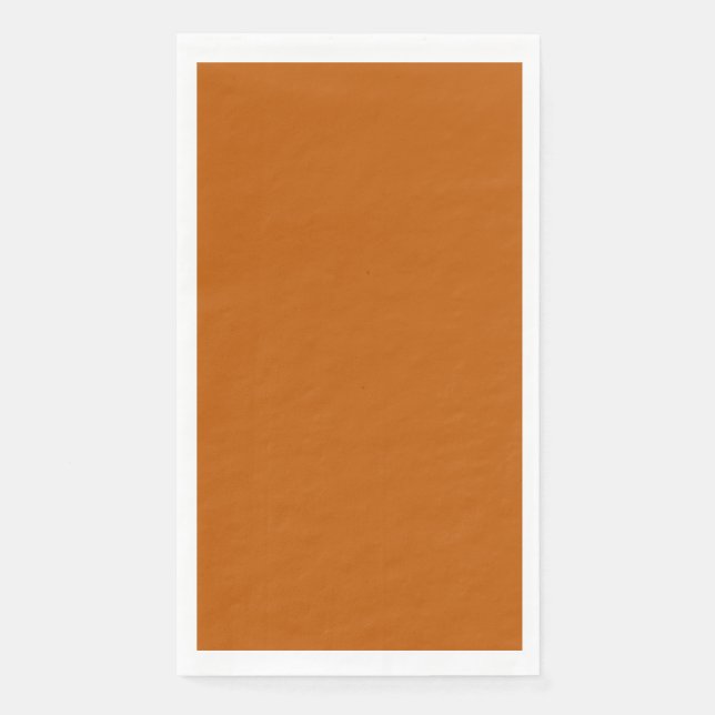 Serviette En Papier Papier d'invité orange brûlé Napkin (Devant)