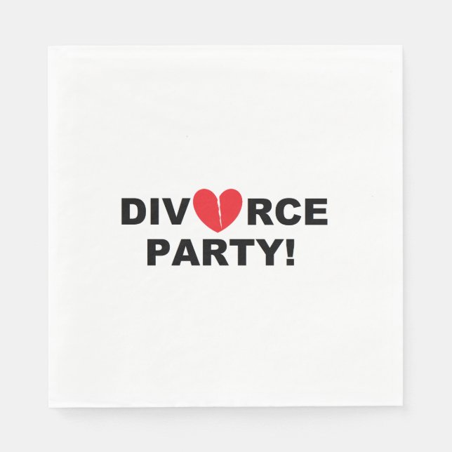 Serviette En Papier Papier "Divorce Party" (Devant)