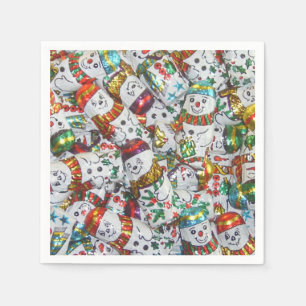 Serviette En Papier Papier doux Snowmen