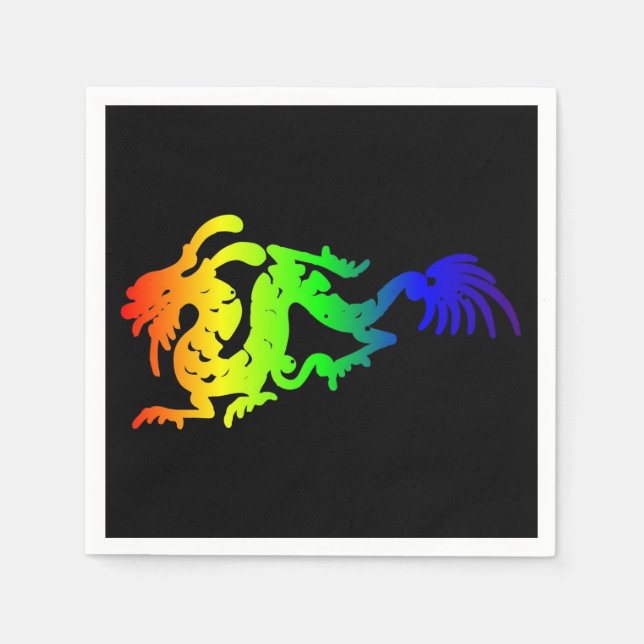 Serviette En Papier Papier Dragon Napkin (Devant)