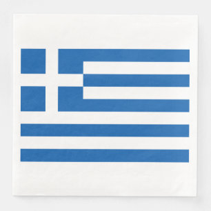 Serviette En Papier Papier Drapeau Grec Napkin