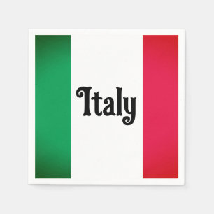 Serviette En Papier Papier Drapeau Italien