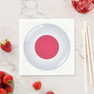 Serviette En Papier Papier Drapeau rond Japon