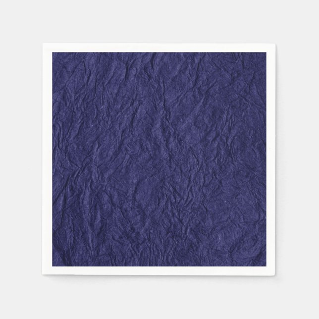 Serviette En Papier Papier écrêté bleu marine (Devant)