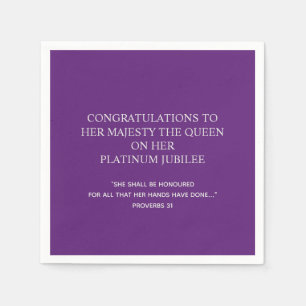 Serviette En Papier Papier élégant chrétien pour le JUBILÉ DE PLATINE
