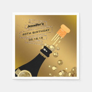 Serviette En Papier Papier élégant de fête d'anniversaire de Champa