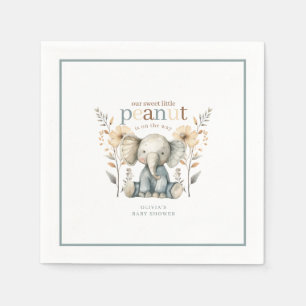 Serviette En Papier Papier éléphant petit arachide bleu bébé