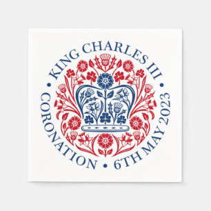 Serviette En Papier Papier Emblème King Charles III Coronation