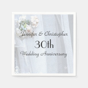 Serviette En Papier Papier en dentelle vintage Napkin 30e anniversaire