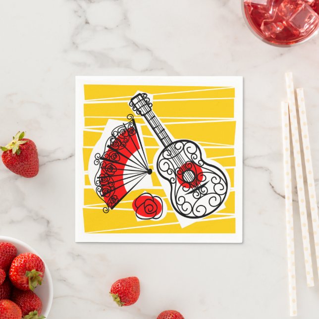 Serviette En Papier Papier espagnol Souvenirs (En situation)