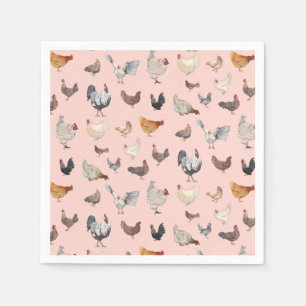 Serviette En Papier Papier et Plaques de fête au poulet