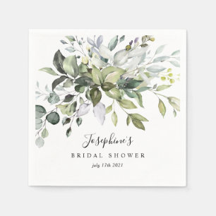 Serviette En Papier Papier Fête des mariées Eucalyptus Napkin