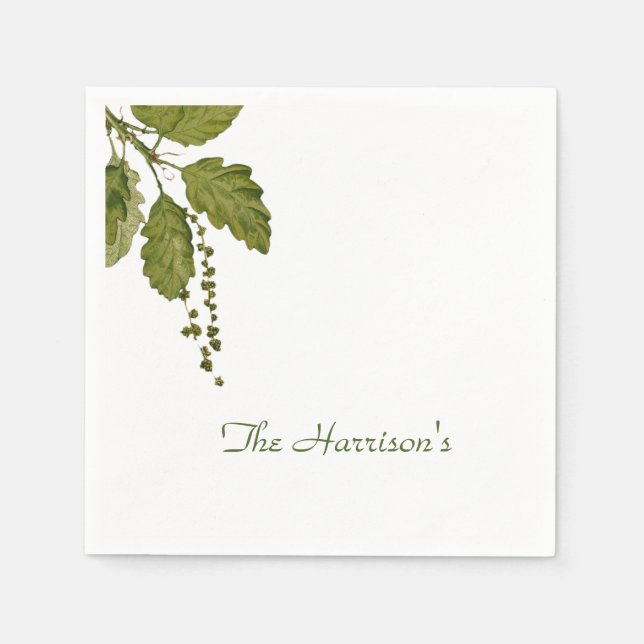 Serviette En Papier Papier Feuille de la forêt (Devant)