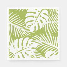 Papier feuille de palme vert tropicale Napkin
