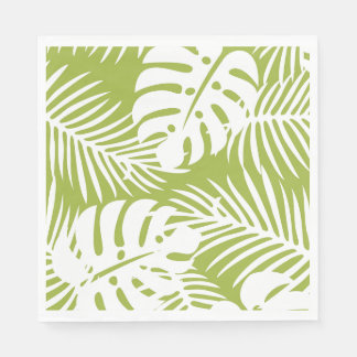 Serviette En Papier Papier feuille de palme vert tropicale Napkin