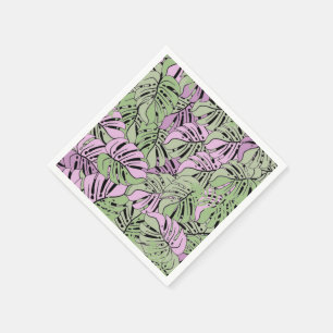 Serviette En Papier Papier Feuilles-tropiques