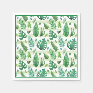 Serviette En Papier Papier Feuilles-tropiques