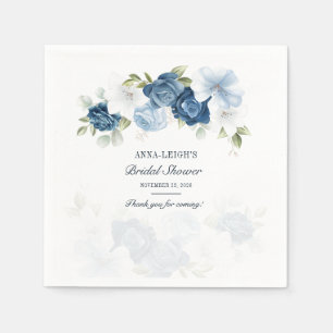 Serviette En Papier Papier Fleur Bleu Poussiéreux Eucalyptus pour la M