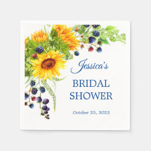 Serviette En Papier Papier Fleur de Tournesol Lumineuse pour Mariage C