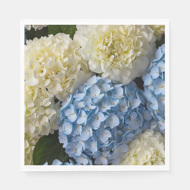 Serviette En Papier Papier Floral Hydrangeas (Devant)