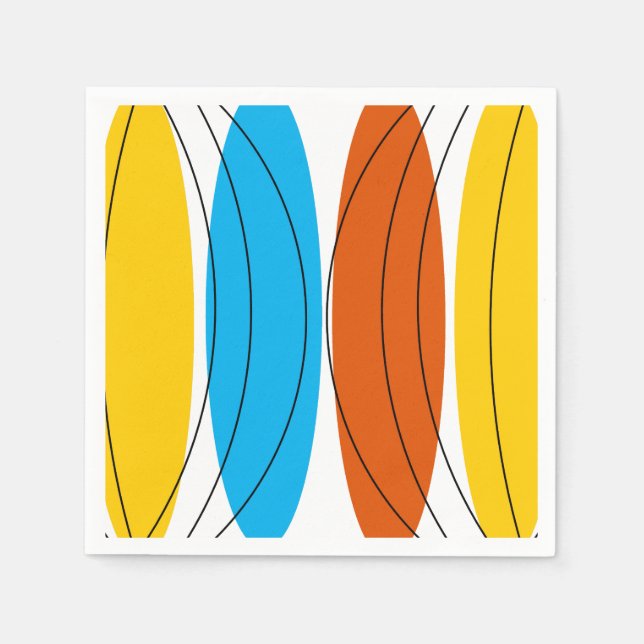 Serviette En Papier Papier Globe Stripe (Devant)